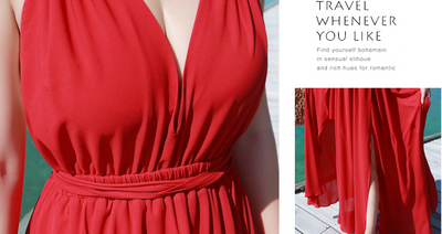 Vestido Rojo Halter de Diseño Personalizado para Mujer - Image 14