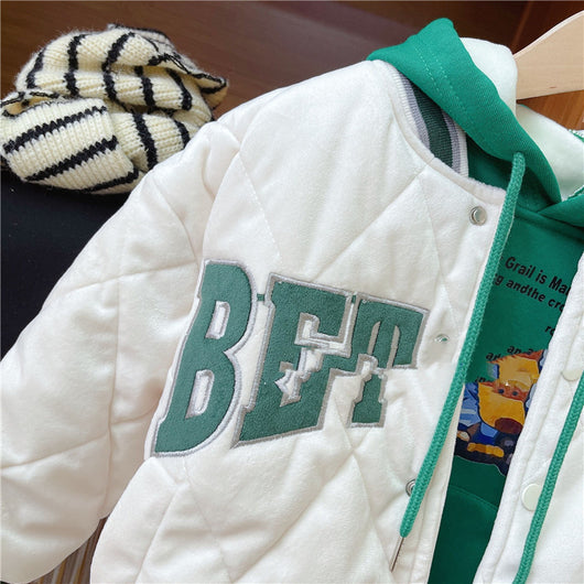 Uniforme de Béisbol Acolchado de Algodón Casual Infantil Coreano - Image 11