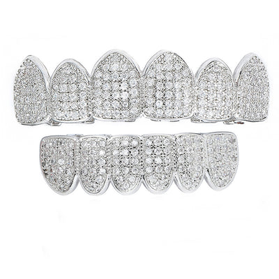 Grillz de Circón Micro-set Hip Hop Dorado - Image 8