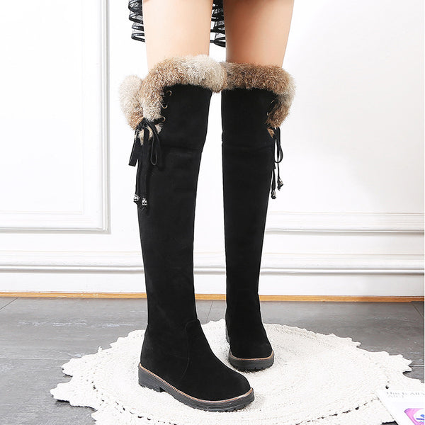 Botas Altas de Gamuza para Mujer Tallas Grandes 40-44 Otoño Invierno