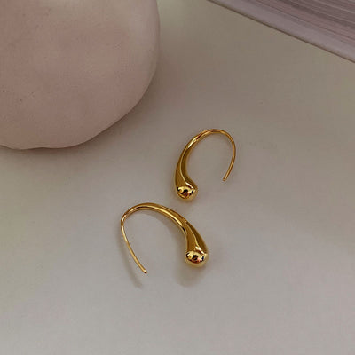 Aretes de Gota de Agua con Gancho Simple Hipoalergénicos