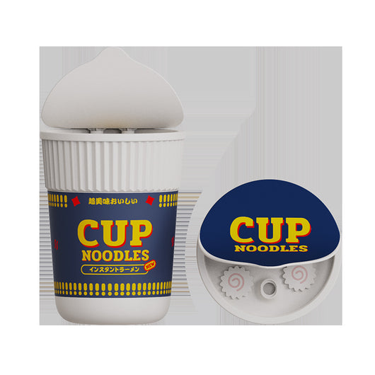 White and blue cup noodle shaped USB humidifier with a removable lid, ideal for desktop or bedroom use. - Image 11