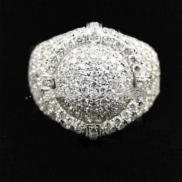 Anillo de Diamantes Completo para Hombre - Piedras Preciosas