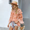 Blusa Bohemia de Verano con Volantes y Escote en V