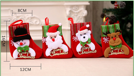 Set de Calcetines Navideños con Adornos Santa y Árbol - Bolsa de Regalo - Image 36