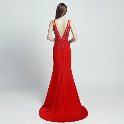 Vestido Largo de Encaje con Perlas - Estilo Temperamento Elegante - Image 16