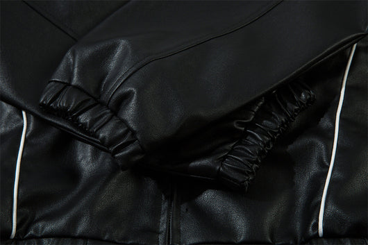 Chaqueta de Cuero para Hombre Estilo Rock Europeo y Americano - Diseño Motociclista - Image 14