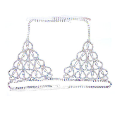 Bikini Sexy con Cadena de Cuerpo y Cristales en Forma de Corazón - Image 5
