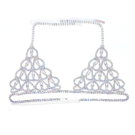 Bikini Sexy con Cadena de Cuerpo y Cristales en Forma de Corazón - Image 5