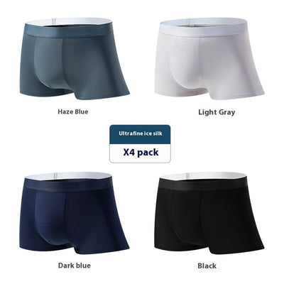 Ropa Interior de Seda de Hielo para Hombre Talla Grande Verano Sin Marcas - Image 8