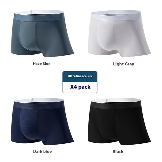 Ropa Interior de Seda de Hielo para Hombre Talla Grande Verano Sin Marcas - Image 8