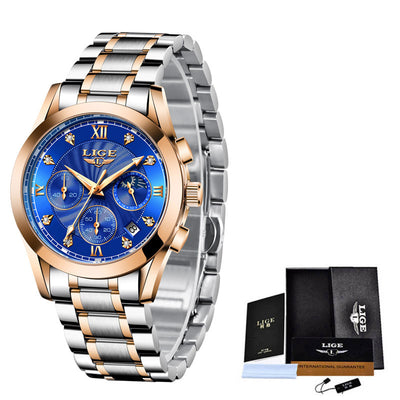 Reloj de Negocios Impermeable con Correa de Acero Inoxidable - Image 3