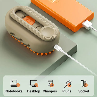 Cepillo de Vapor 3 en 1 para Mascotas - Peine Eléctrico con Spray para Gatos y Perros - Image 6