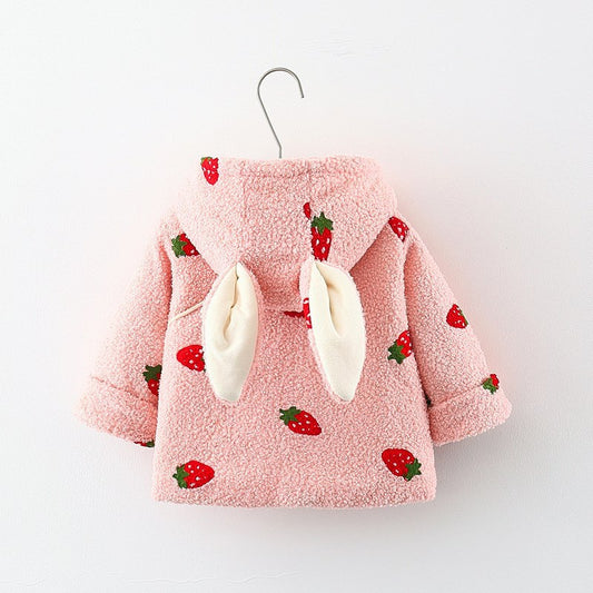 Abrigo Acolchado con Capucha y Cardigan de Terciopelo para Bebé - Image 2