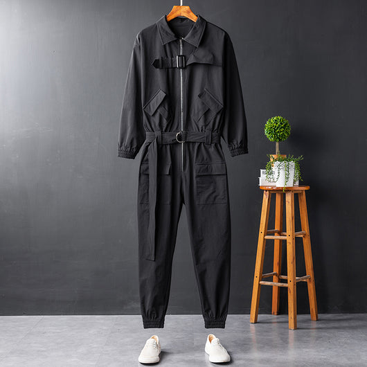 Uniforme Jumpsuit Unisex Negro Profesional - Image 6