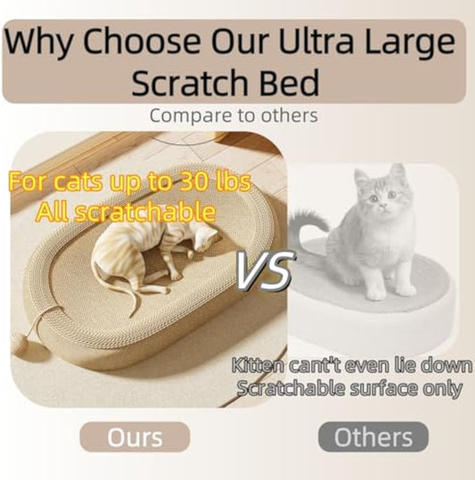 Rascador de Sisal Extragrande para Gatos con Diseño Acogedor y Cama Integrada - Image 2