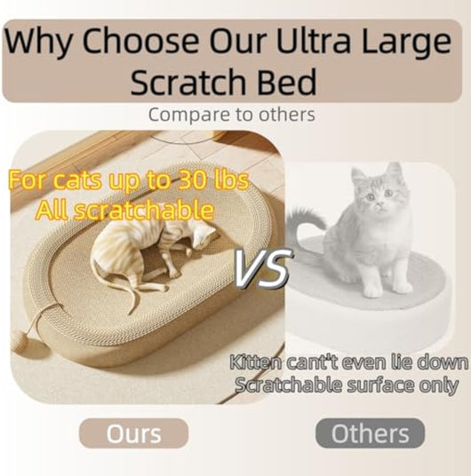 Rascador de Sisal Extragrande para Gatos con Diseño Acogedor y Cama Integrada - Image 2