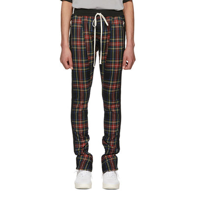 Pantalones Casuales de Cuadros con Cierre para Otoño e Invierno - Image 12