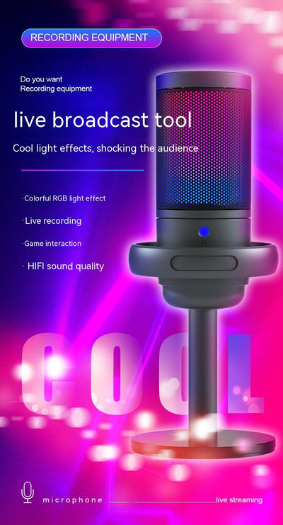 Micrófono Condensador RGB para Transmisión en Vivo - Image 16