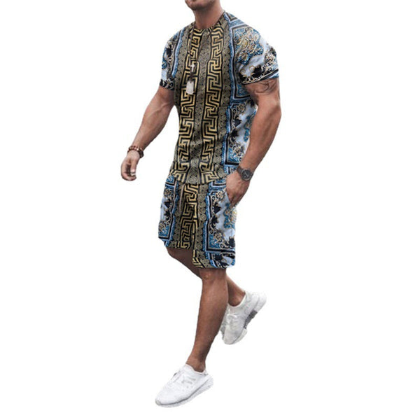 Conjunto Deportivo Casual Hombre - Playera y Shorts Estampados