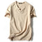Camiseta de Lino Manga Corta Color Sólido