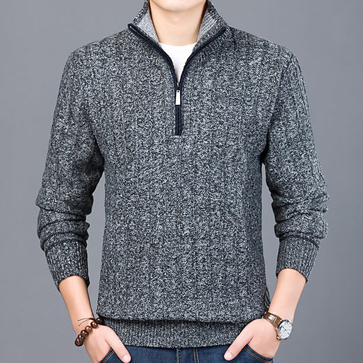 Suéter Cuello Alto Manga Larga Acolchado para Hombre - Image 12