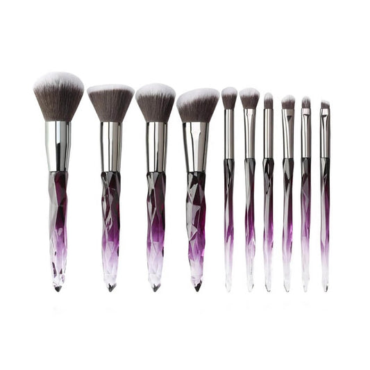 Set de Brochas de Maquillaje con Mango de Cristal Diamantado