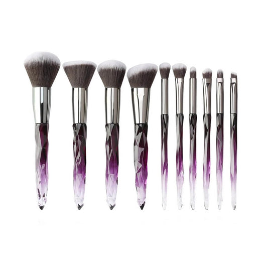 Set de Brochas de Maquillaje con Mango de Cristal Diamantado