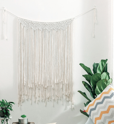 Tapiz Macramé Tejido a Mano Bohemio Geométrico para Decoración - Image 5
