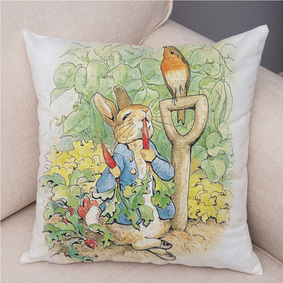 Funda de Cojín Conejo Cartoon Piel de Melocotón para Sofá y Decoración del Hogar - Image 26