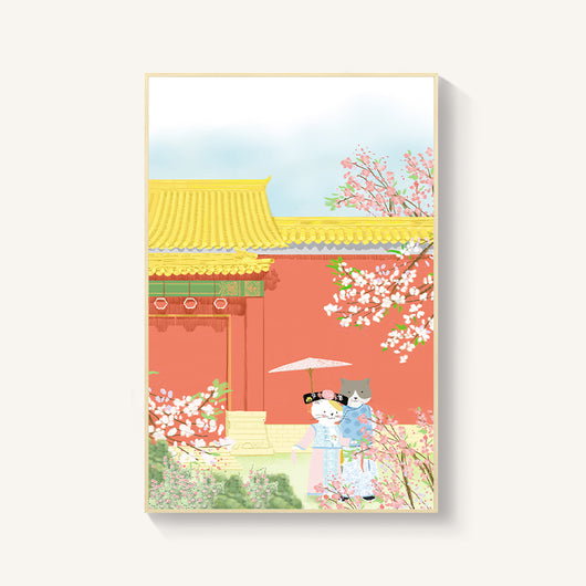 Cuadro Mural Flor de Cerezo Estilo Japonés para Salón y Dormitorio - Image 9