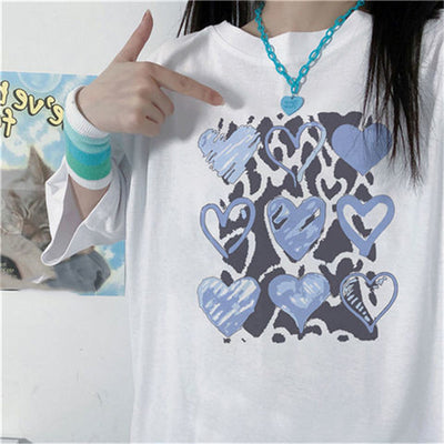 Camiseta Estampada de Algodón Suelta para Mujer - Image 2