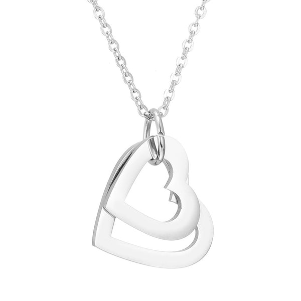Collar Corazón de Melocotón Hueco en Acero Inoxidable Personalizado
