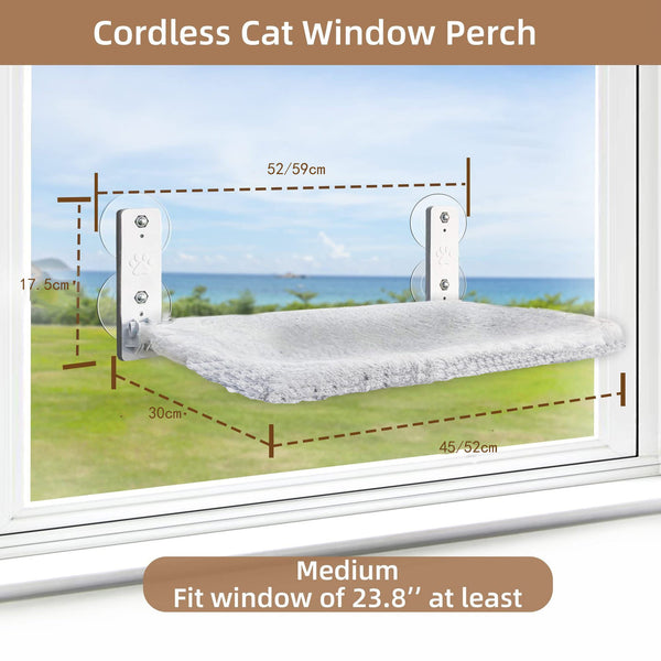 Hamaca Colgante para Gatos - Reposadera Plegable sin Cables para Ventanas