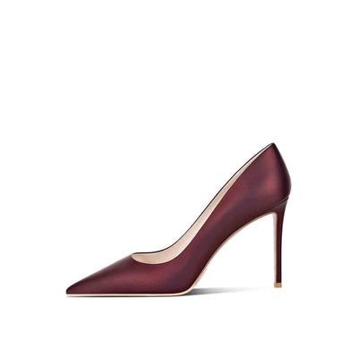 Tacones Altos Puntiagudos de Cuero para Mujer - Stiletto Elegante - Image 10