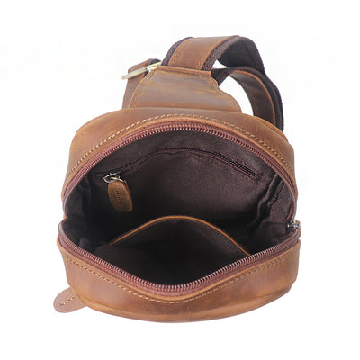 Bolsa Bandolera de Cuero Vintage Crazy Horse - Capacidad Premium - Image 4
