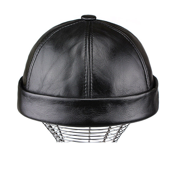 Gorro de Cuero Térmico para Hombre - Diseño Clásico sin Visera