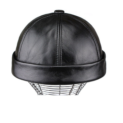 Gorro de Cuero Térmico para Hombre - Diseño Clásico sin Visera - Image 2