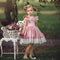 Vestido Infantil Corto de Encaje Ajustado y Elegante