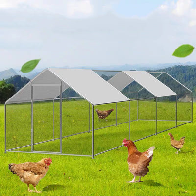Gallinero Metálico Resistente con Techo Impermeable para Lluvia - Image 12