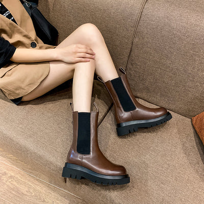 Botas Martin Mujer Plataforma Alta Estilo Británico Industrial - Image 16