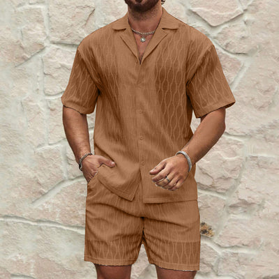 men's two-piece tracksuit, tracksuit, black, casual, resort wear, beach style - Image 4