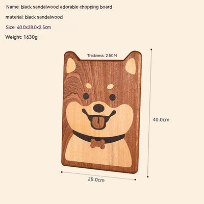 Tabla de Corte Ébano con Diseño Shiba Inu - Image 3