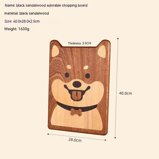 Tabla de Corte Ébano con Diseño Shiba Inu - Image 3