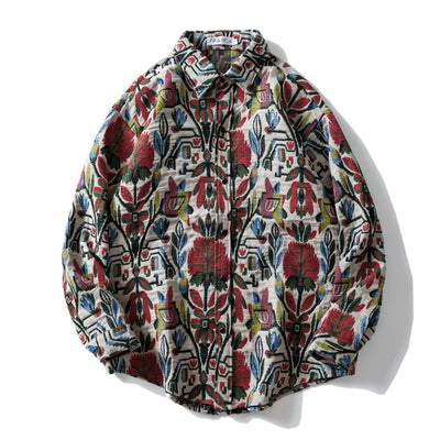Camisa Étnica Retro Suelta para Hombre - Cálida y Versátil - Image 8