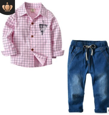 Conjunto de Ropa Otoñal para Niño - Sudadera y Pantalones Jeans
