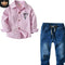Conjunto de Ropa Otoñal para Niño - Sudadera y Pantalones Jeans