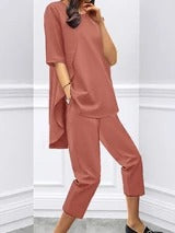 Conjunto Casual Slim Fit: Blusa Manga Corta y Pantalón Cropped - Image 13