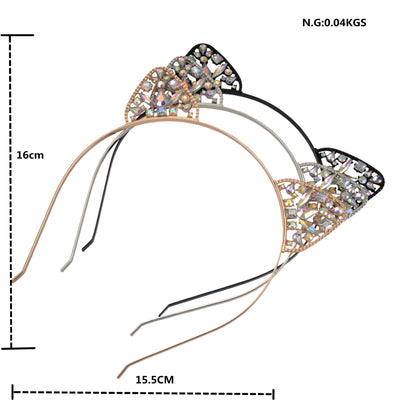 Diadema Orejas de Conejo con Detalles de Estrás en Aleación - Image 12