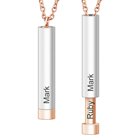Collar de Acero Inoxidable Personalizado con Nombre y Frase Significativa - Image 12